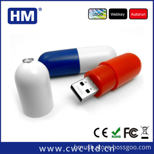 promo gift pill usb stick with your logo with full capacity 2GB/4GB/8GB/16GB/32GB/64GB